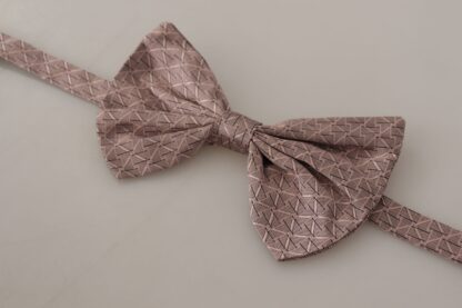 Dolce & Gabbana - Elegant Silk Gray Bow Tie - Men's Formalwear