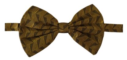 Dolce & Gabbana - Elegant Gold Silk Bow Tie