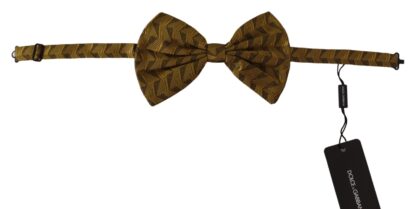 Dolce & Gabbana - Elegant Gold Silk Bow Tie