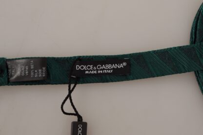 Dolce & Gabbana - Elegant Silk Emerald Bow Tie