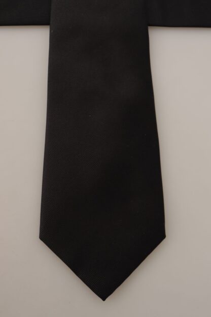 Dolce & Gabbana - Elegant Black Silk Tie for Sophisticated Style