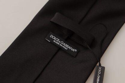 Dolce & Gabbana - Elegant Black Silk Tie for Sophisticated Style