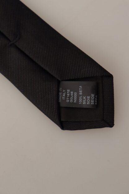 Dolce & Gabbana - Elegant Black Silk Tie for Sophisticated Style