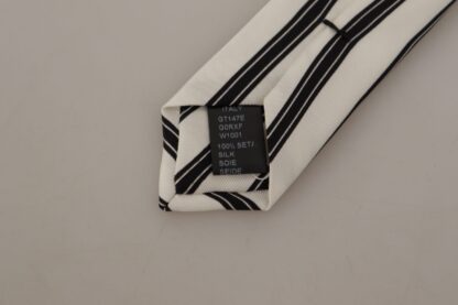 Dolce & Gabbana - Elegant Black and White Silk Tie