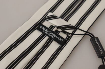 Dolce & Gabbana - Elegant Black and White Silk Tie