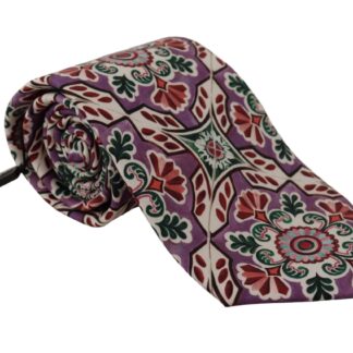 Dolce & Gabbana - Elegant Multicolor Majolica Silk Tie