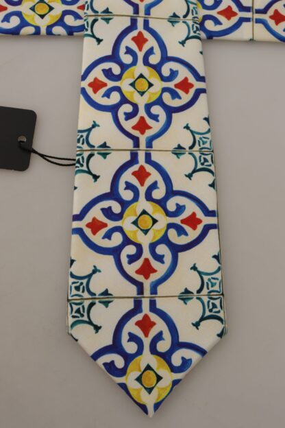 Dolce & Gabbana - Elegant Multicolor Majolica Silk Tie