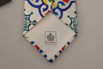 Dolce & Gabbana - Elegant Multicolor Majolica Silk Tie