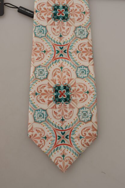 Dolce & Gabbana - Elegant Beige Majolica Silk Tie