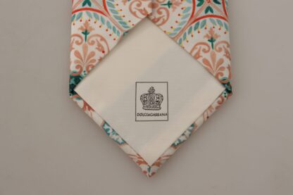 Dolce & Gabbana - Elegant Beige Majolica Silk Tie