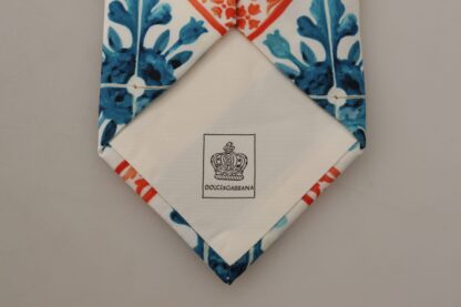 Dolce & Gabbana - Elegant Silk Majolica Beige Tie