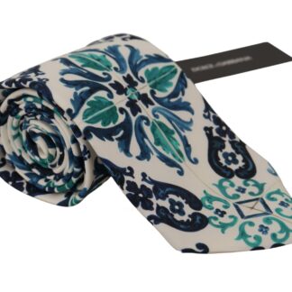 Dolce & Gabbana - Elegant Multicolor Majolica Silk Tie