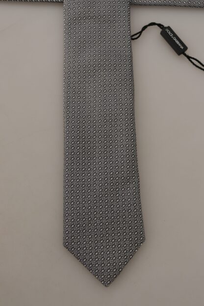 Dolce & Gabbana - Elegant Black and White Silk Tie