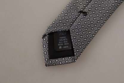 Dolce & Gabbana - Elegant Black and White Silk Tie