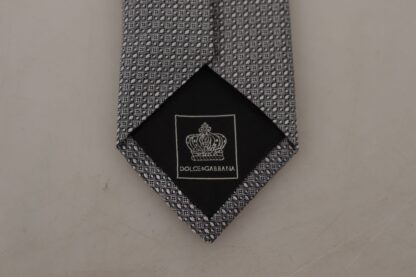 Dolce & Gabbana - Elegant Black and White Silk Tie