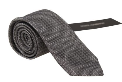 Dolce & Gabbana - Elegant Black and White Silk Tie