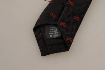 Dolce & Gabbana - Elegant Blue Leopard Print Silk Tie