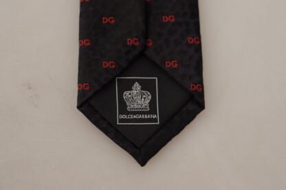 Dolce & Gabbana - Elegant Blue Leopard Print Silk Tie