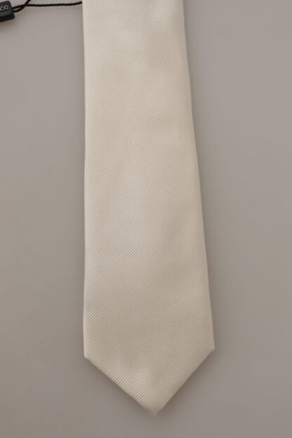 Dolce & Gabbana - Elegant White Silk Men's Tie