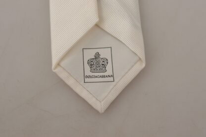 Dolce & Gabbana - Elegant White Silk Men's Tie