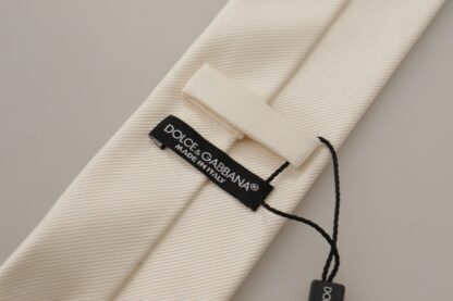 Dolce & Gabbana - Elegant White Silk Men's Tie