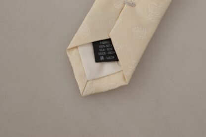 Dolce & Gabbana - Elegant Off-White Silk Bow Tie