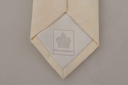 Dolce & Gabbana - Elegant Off-White Silk Bow Tie