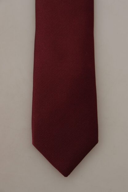 Dolce & Gabbana - Elegant Silk Maroon Bow Tie