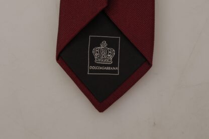 Dolce & Gabbana - Elegant Silk Maroon Bow Tie