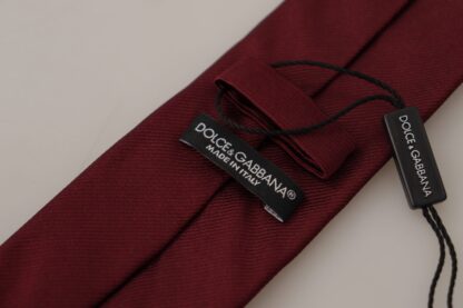 Dolce & Gabbana - Elegant Silk Maroon Bow Tie