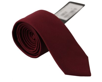 Dolce & Gabbana - Elegant Silk Maroon Bow Tie