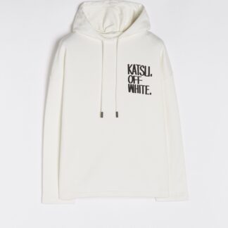 Off-White - Elevated White Cotton Sweatshirt with Logo Detail