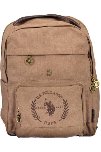 U.S. POLO ASSN. - Brown Polyester Men Backpack