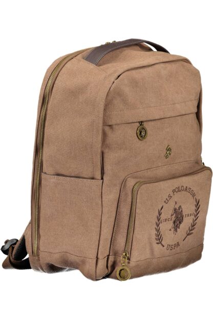 U.S. POLO ASSN. - Brown Polyester Men Backpack