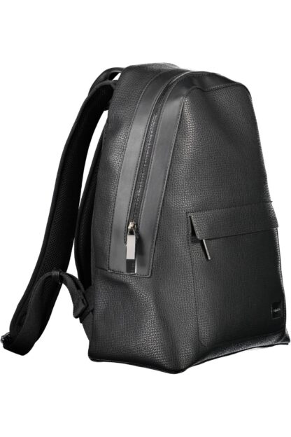 Calvin Klein - Black Polyurethane Men Backpack