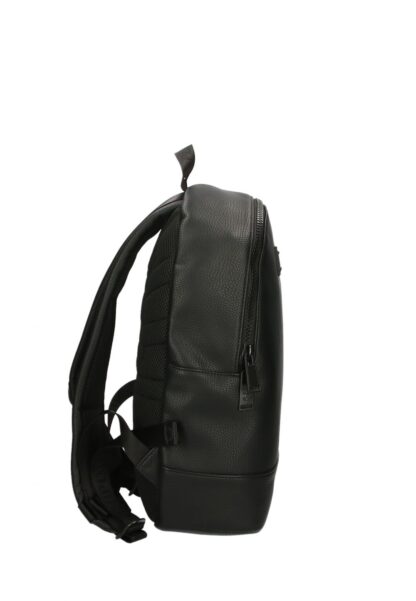 Plein Sport - Sleek Black Designer Backpack with Metal Logo