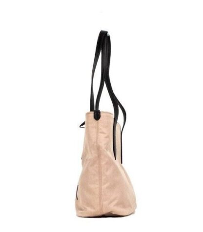 Burberry - Small Rose Beige Logo Branded Econyl Nylon Tote Shoulder Handbag Purse