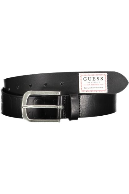 Guess Jeans - Black Leather Men Belt