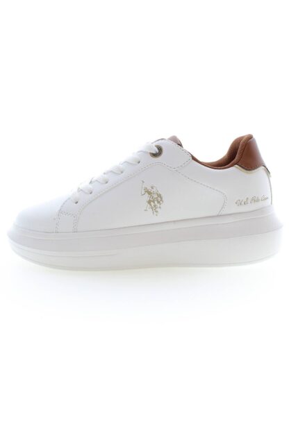 U.S. POLO ASSN. - White Polyester Women Sneaker