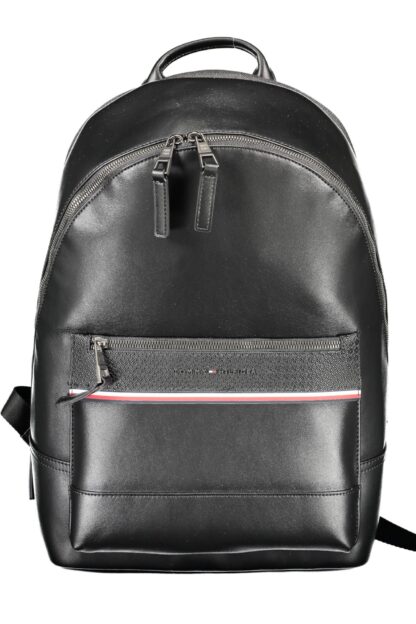 Tommy Hilfiger - Black Polyester Men Backpack