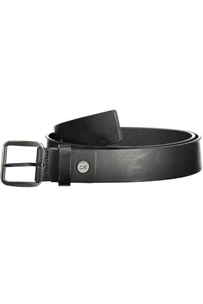 Calvin Klein - Black Leather Men Belt