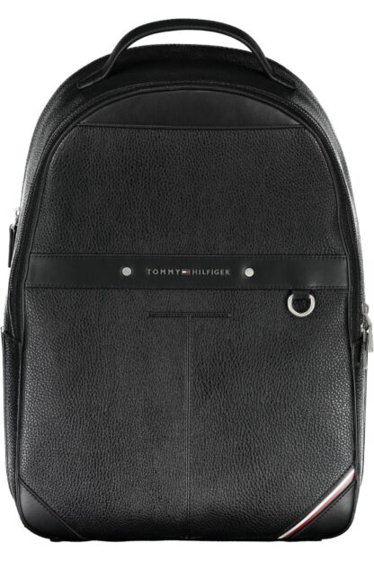 Tommy Hilfiger - Black Polyurethane Men Backpack