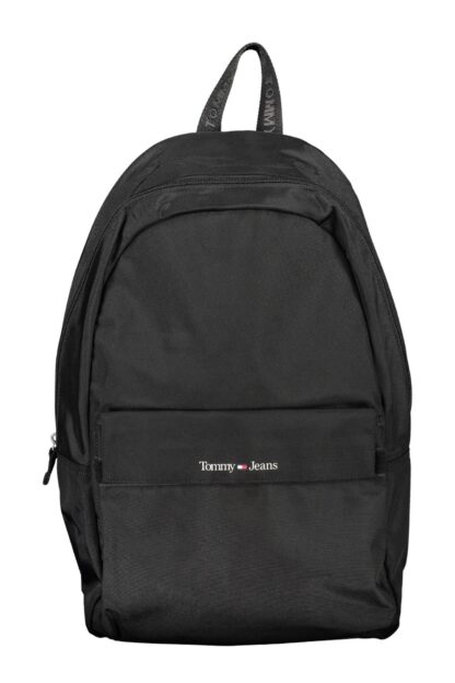 Tommy Hilfiger - Black Recycled Polyester Men Backpack