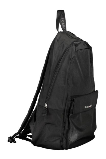 Tommy Hilfiger - Black Recycled Polyester Men Backpack