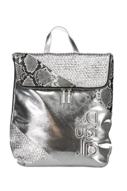 Desigual - Silver Polyurethane Women Backpack