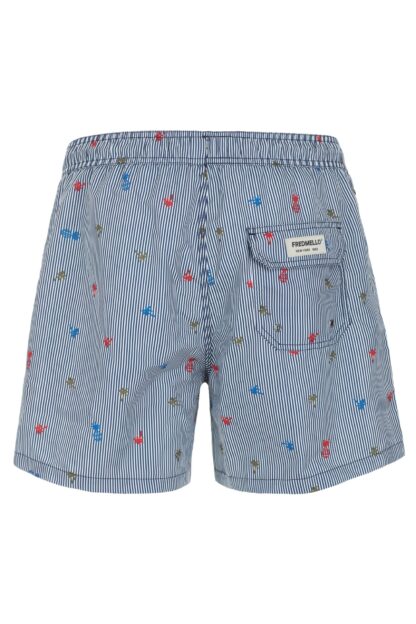 Fred Mello - Light Blue Polyester Men Swim Short