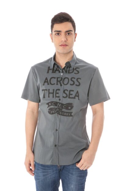 Costume National - Gray Cotton Men Shirt