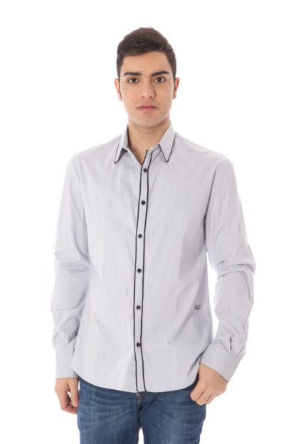 Costume National - Light Blue Cotton Men Shirt