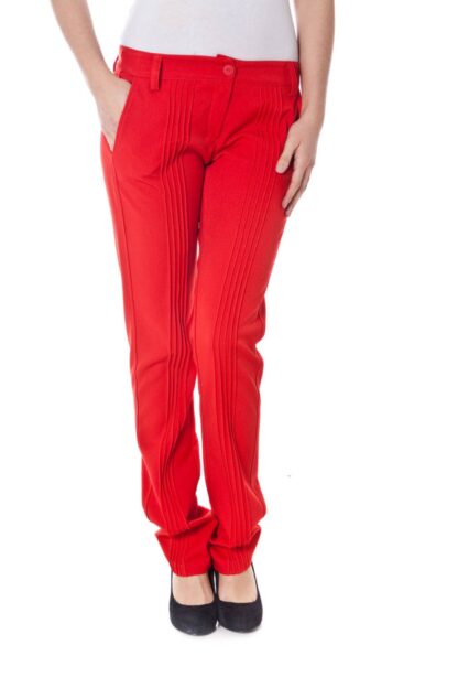 Denny Rose - Red Polyester Women Pant