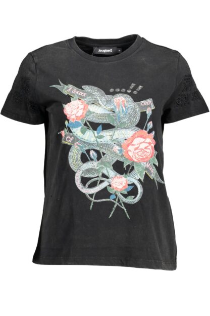 Desigual - Black Cotton Women T-Shirt